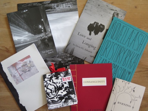 The Quilliad and chapbooks--poetry and art.